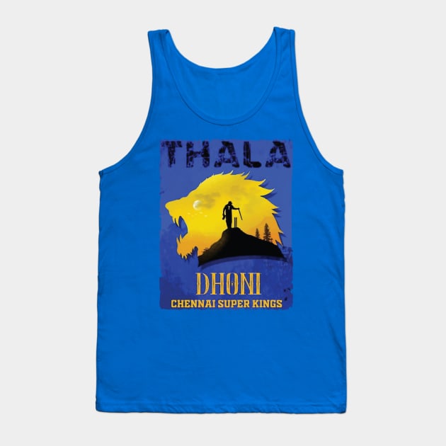 Dhoni | Chennai Super Kings Fan | Thala | Indian Cricket Jersey Tank Top by JammyPants